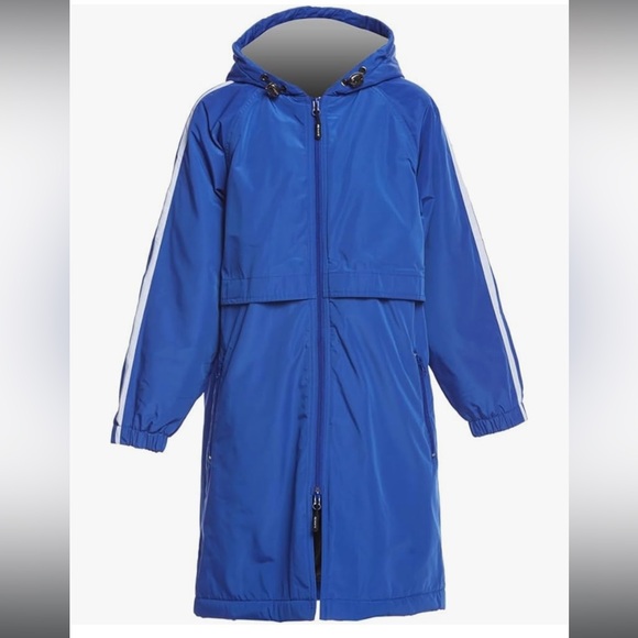 Sporti swim parka royal blue and white stripe youth medium